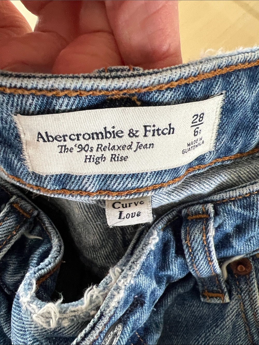 Abercrombie & Fitch Light Blue High-Rise Relaxed Jeans